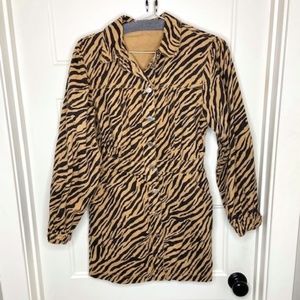 NASTY GAL animal print denim dress size 6